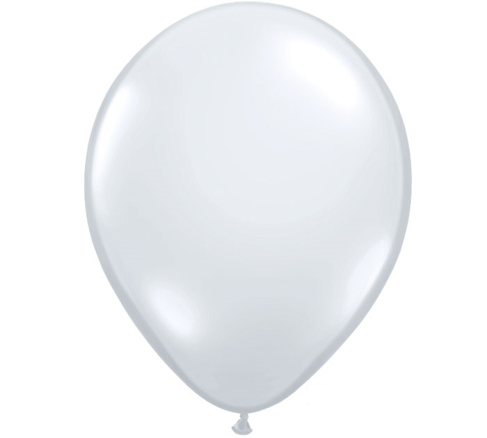 Diamond Clear (Transparent) Helium Latex Balloon